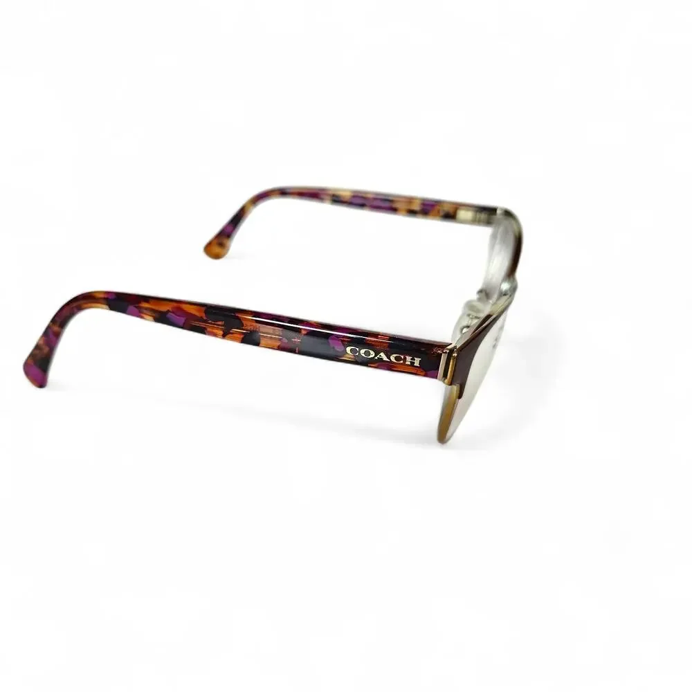 Coach Eyeglass Frames Only HC 5074 9241 Satin Purple Gold Purple Confetti 52-17